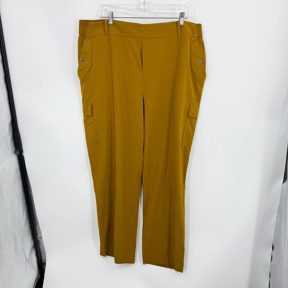 Athleta Womens 20 Vienna Cargo Pant‎ Brass Yellow 988133 Athleisure Comfort